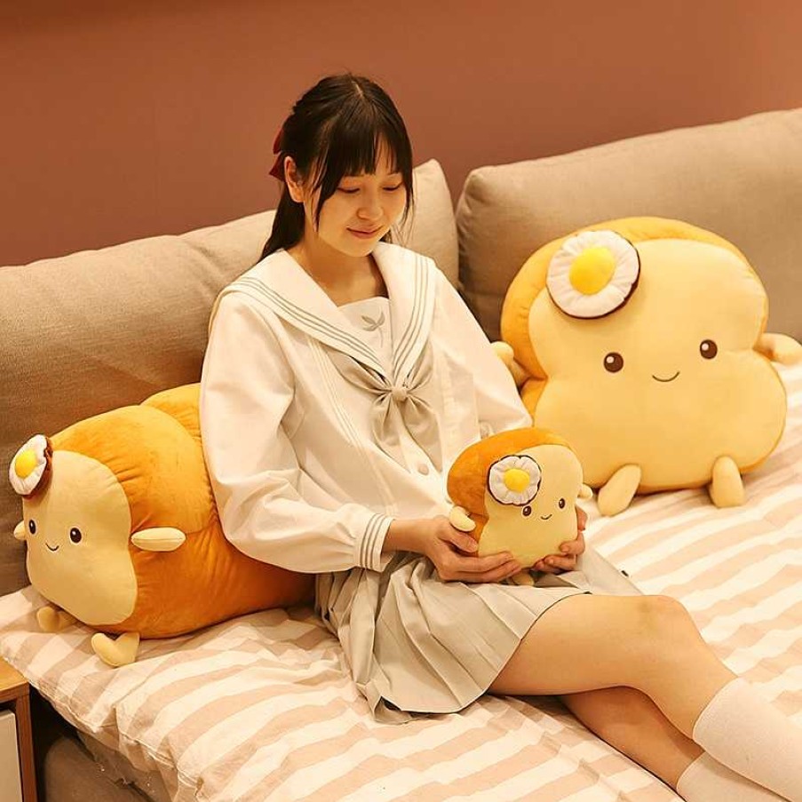 Plushies Kawaii Therapy | Kawaii Bread Toast Egg Plush Limited Edition