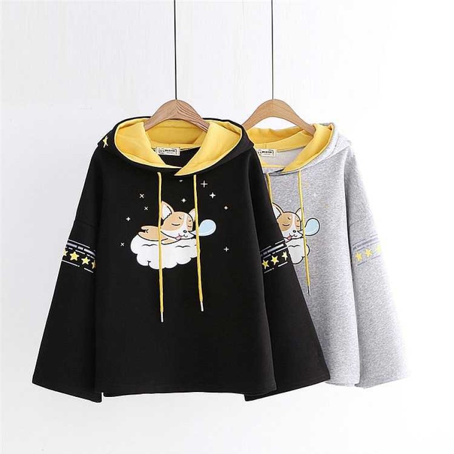 Clothing Kawaii Therapy | Kawaii Cloud Corgi Hoodie Limited Edition