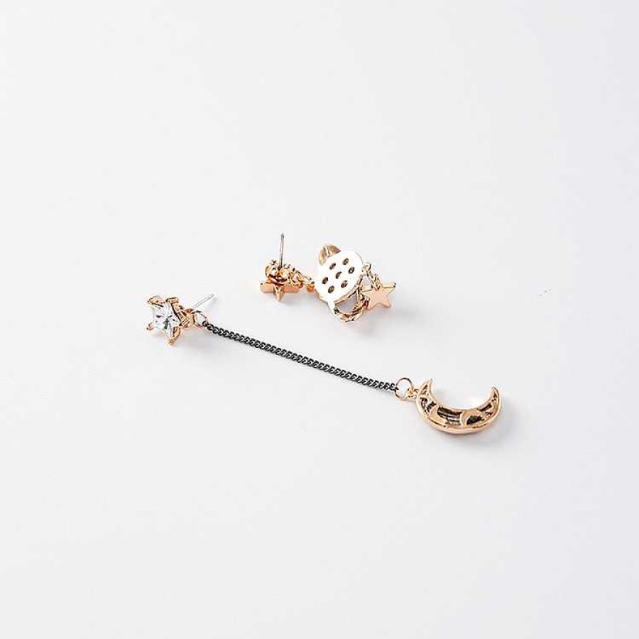 Accessories Kawaii Therapy | Kawaii Galaxy Space Moon Earrings Limited Edition