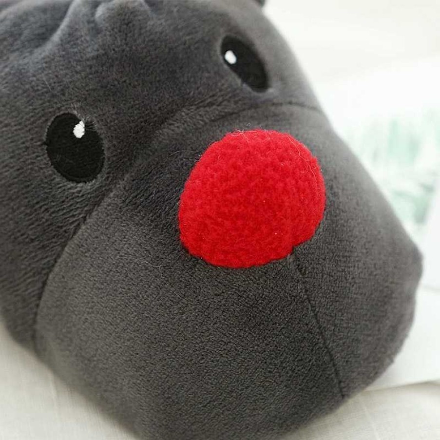 Accessories Kawaii Therapy | Kawaii Reindeer Fluffy Slippers Limited Edition Gray