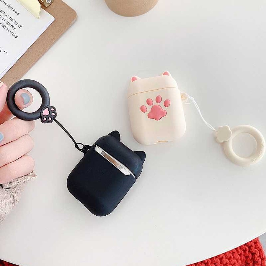 Accessories Kawaii Therapy | Kawaii Cat Paw Earphone Protective Case