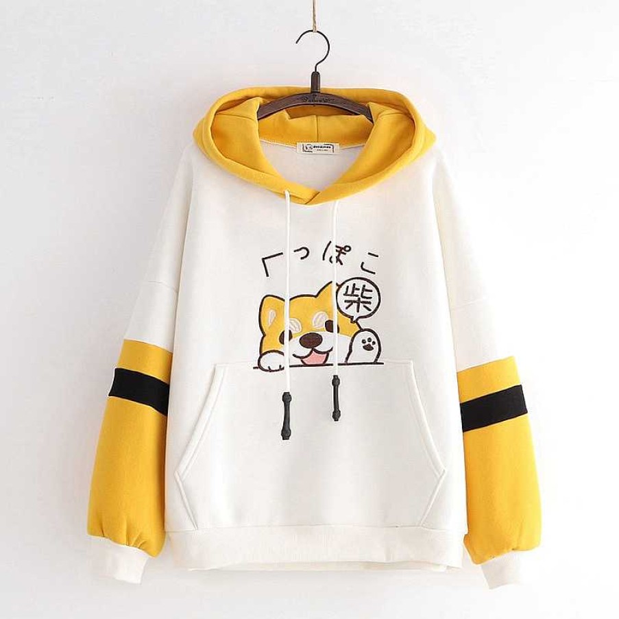 Clothing Kawaii Therapy | Kawaii Shiba Inu Harajuku Hoodie Limited Edition