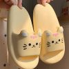 Accessories Kawaii Therapy | Kawaii Lovely Cat Pastel Slippers Limited Edition Yellow