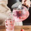 Bottles Kawaii Therapy | Kawaii Strawberry Glass Tea Pot Limited Edition