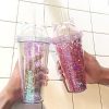 Bottles Kawaii Therapy | Kawaii Sequined Double Wall Cat Ears Bottle