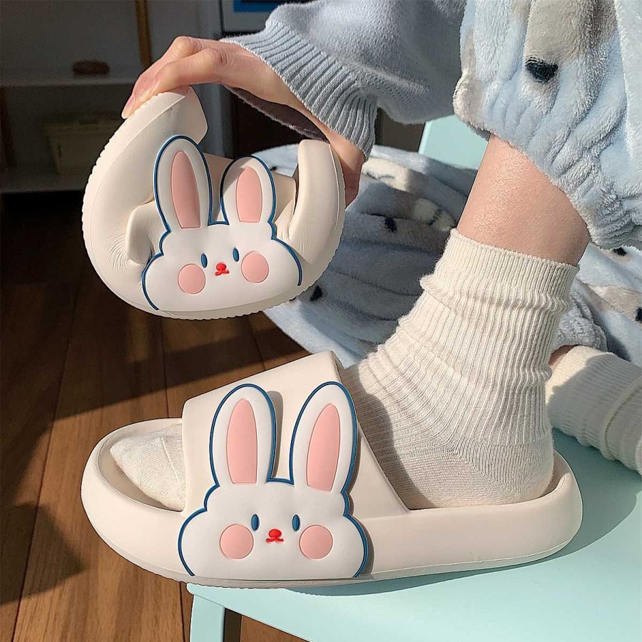 Accessories Kawaii Therapy | Kawaii Soft Cute Rabbit Cloud Slippers Limited Edition