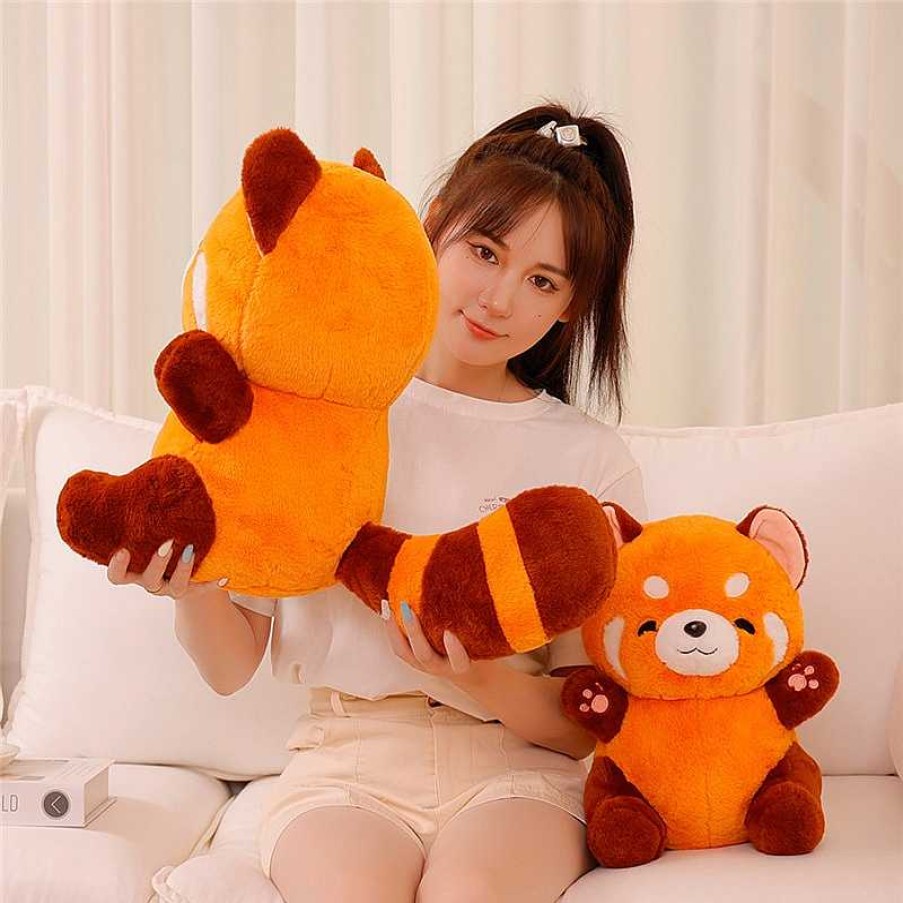 Plushies Kawaii Therapy | Kawaii Huggable Series Chubby Racoon Plush Limited Edition Red