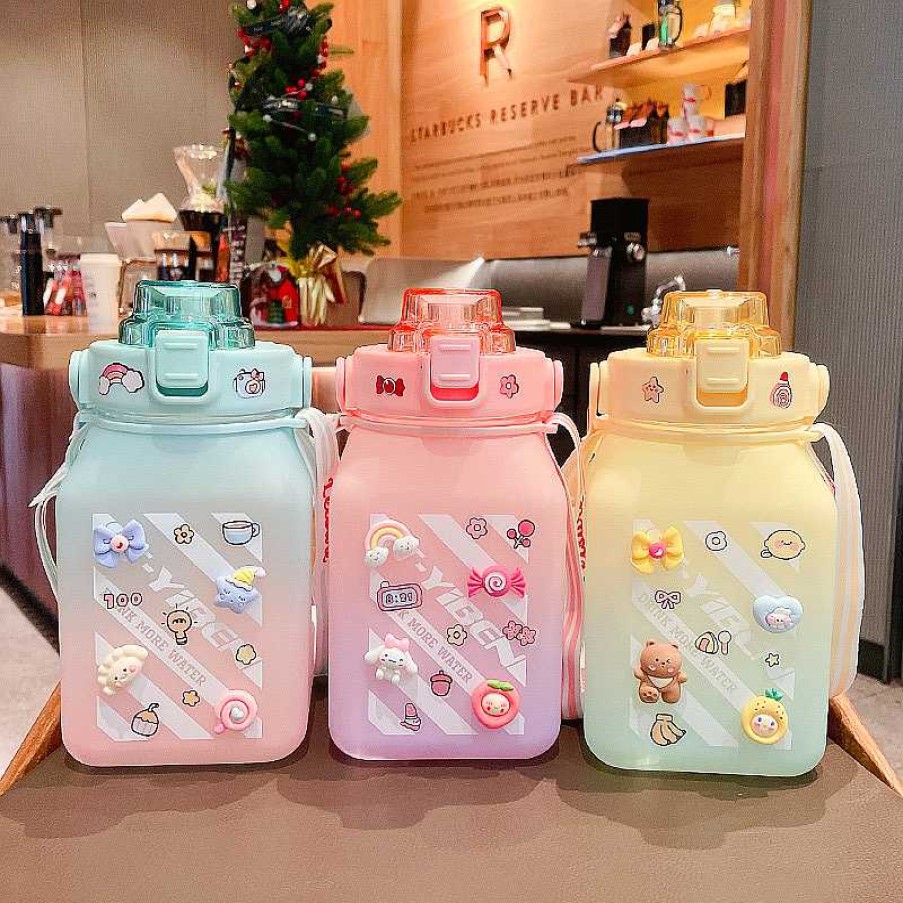 Bottles Kawaii Therapy | Kawaii Jumbo Pastel Straw Bottle Limited Edition