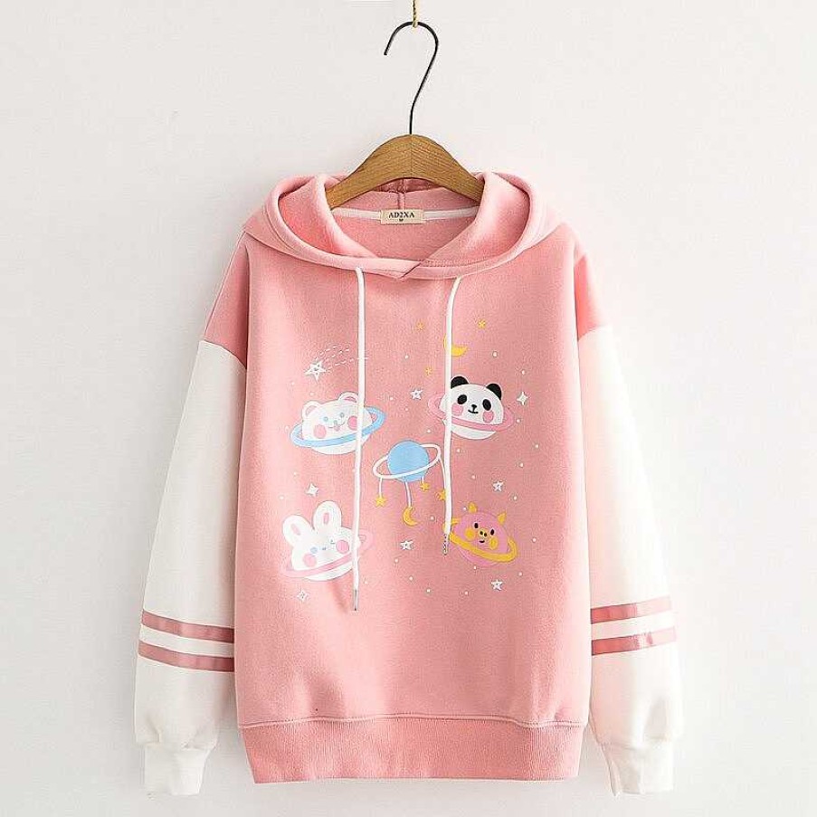 Clothing Kawaii Therapy | Kawaii Galaxy Stars Harajuku Pastel Hoodie Special Edition