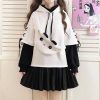 Clothing Kawaii Therapy | Kawaii Harajuku Panda Style Hoodie Limited Edition White