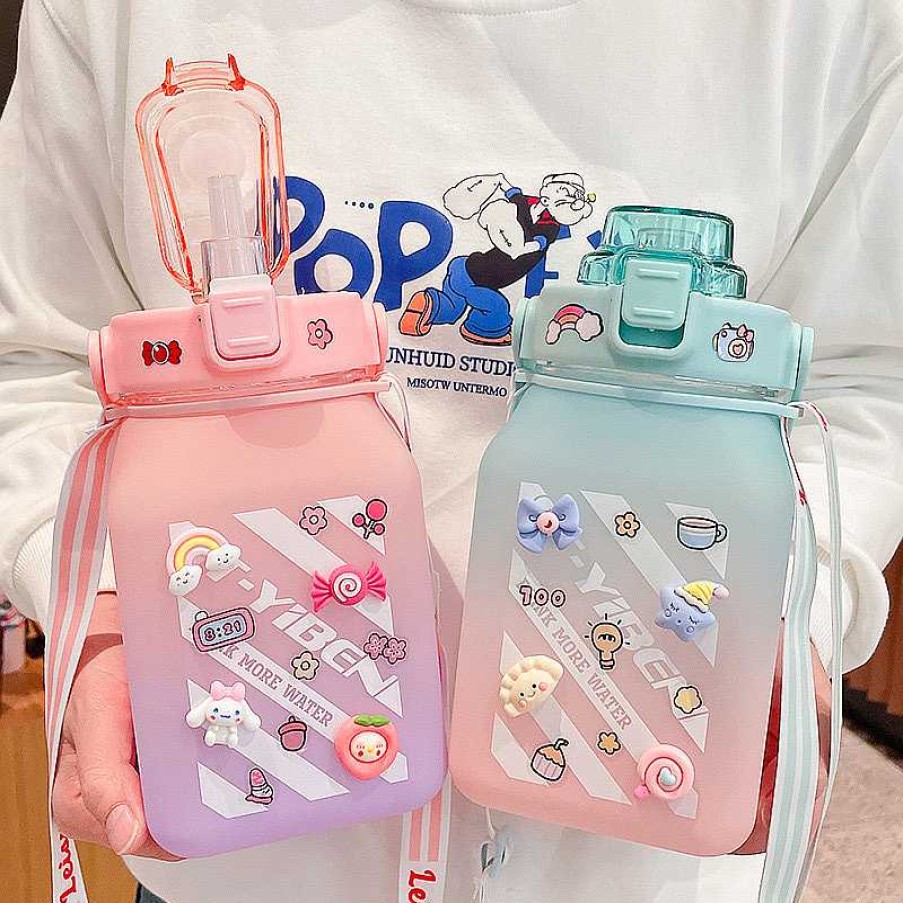 Bottles Kawaii Therapy | Kawaii Jumbo Pastel Straw Bottle Limited Edition