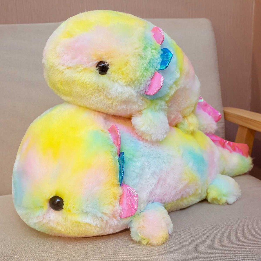 Plushies Kawaii Therapy | Kawaii Rainbow Axolotl Plush Xl (50Cm)