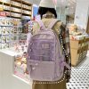 Bags Kawaii Therapy | Kawaii Nylon Harajuku Solid Pastel College Backpack