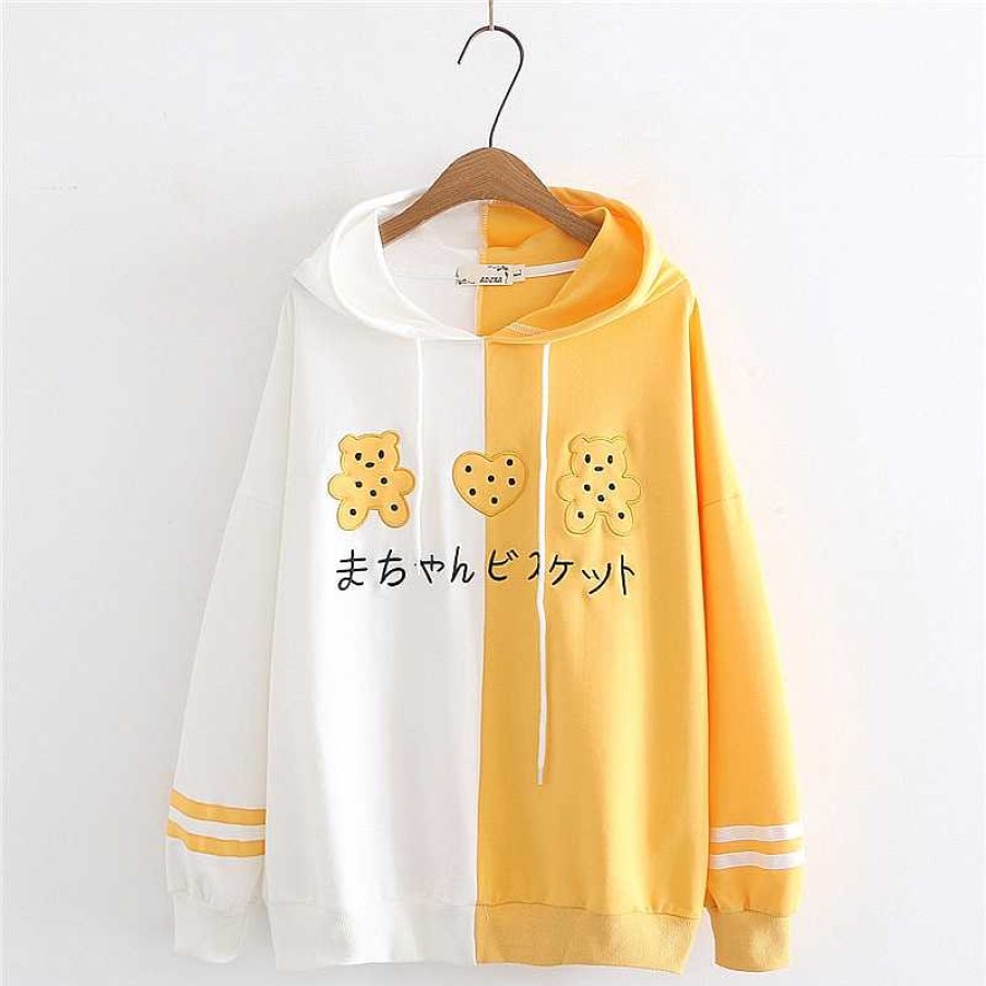 Clothing Kawaii Therapy | Kawaii Japanese Style Biscuit Bear Hoodie