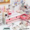 Accessories Kawaii Therapy | Kawaii Harajuku Pastel Hearts Mini Desk Drawer 3 Drawers