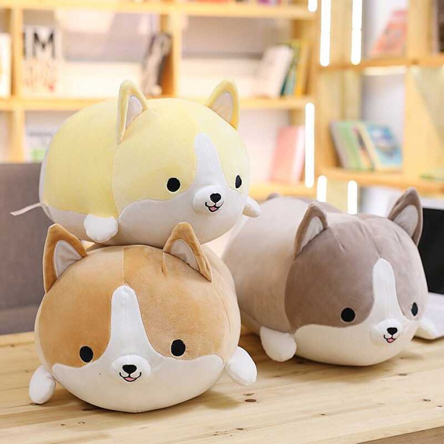 Plushies Kawaii Therapy | Kawaii Fat Corgi Plush Xl (50Cm) Large Edition