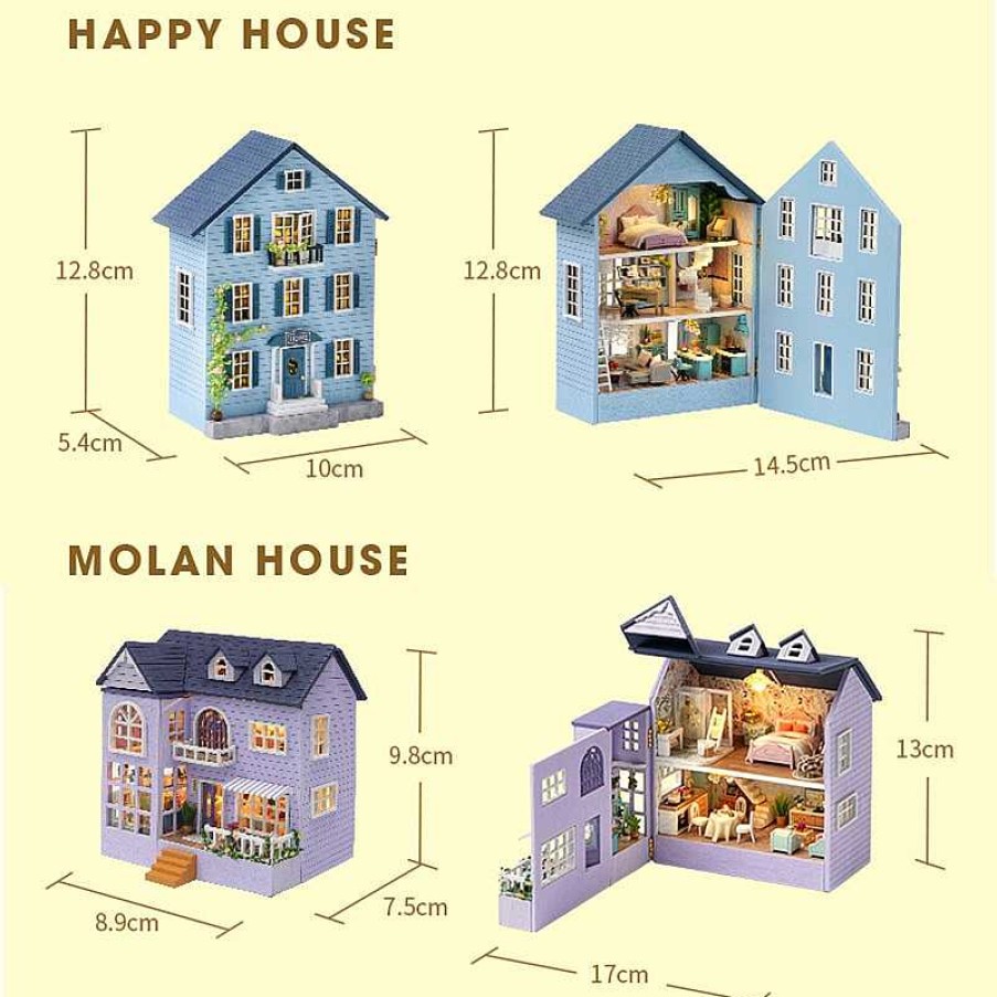 Accessories Kawaii Therapy | Kawaii Diy Mini Wooden Cottage Dollhouse