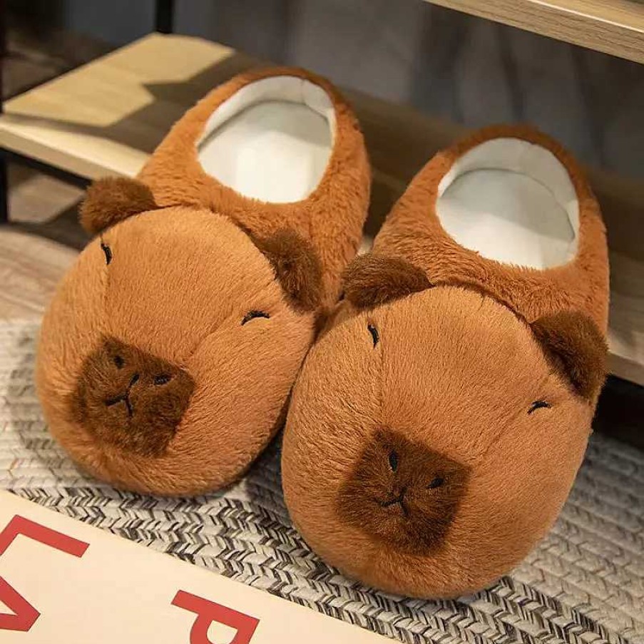 Accessories Kawaii Therapy | Kawaii Therapy Comfy Slippers Limited Edition Capybara