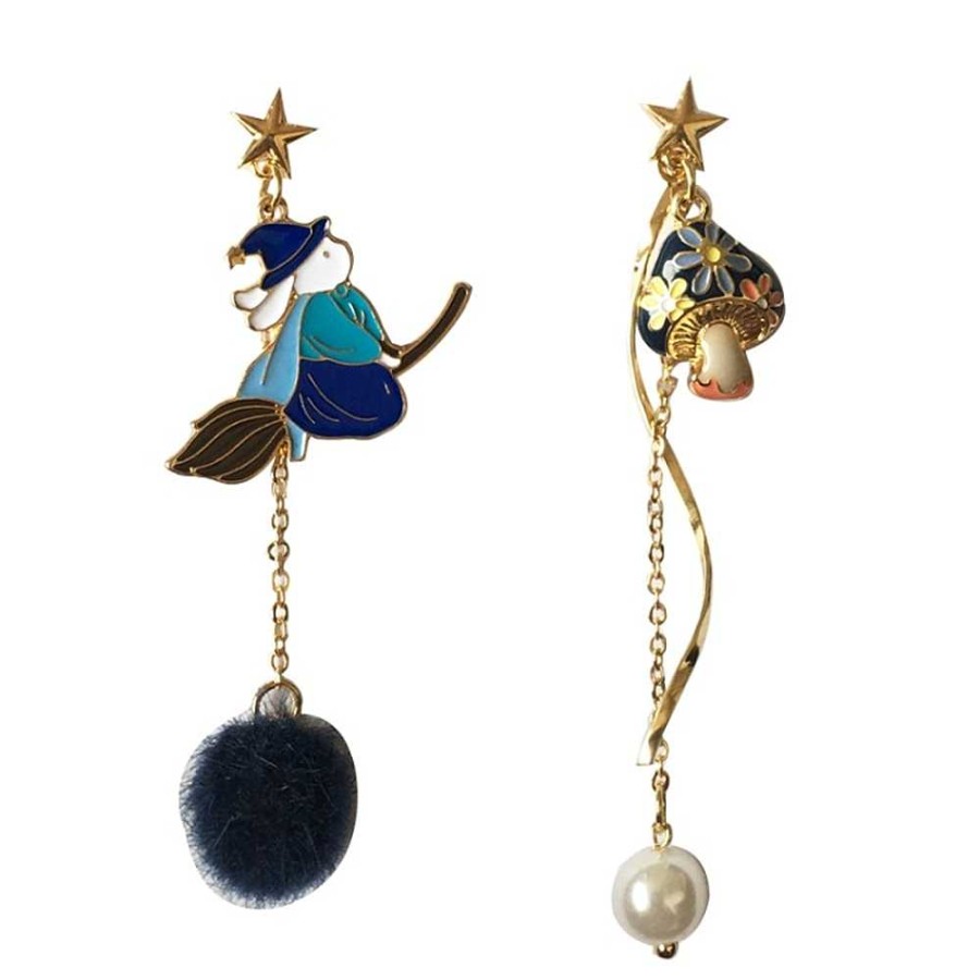 Accessories Kawaii Therapy | Kawaii Fairy Witch Pearl Earrings Limited Edition