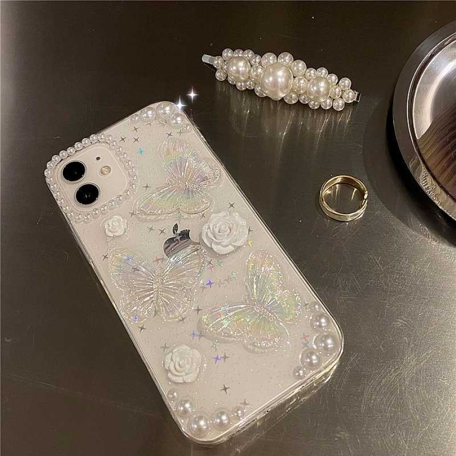 Accessories Kawaii Therapy | Kawaii 3D Glitter Phone Case Limited Edition Butterfly