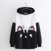 Clothing Kawaii Therapy | Kawaii Cat Ears Harajuku Hoodie Limited Edition Black