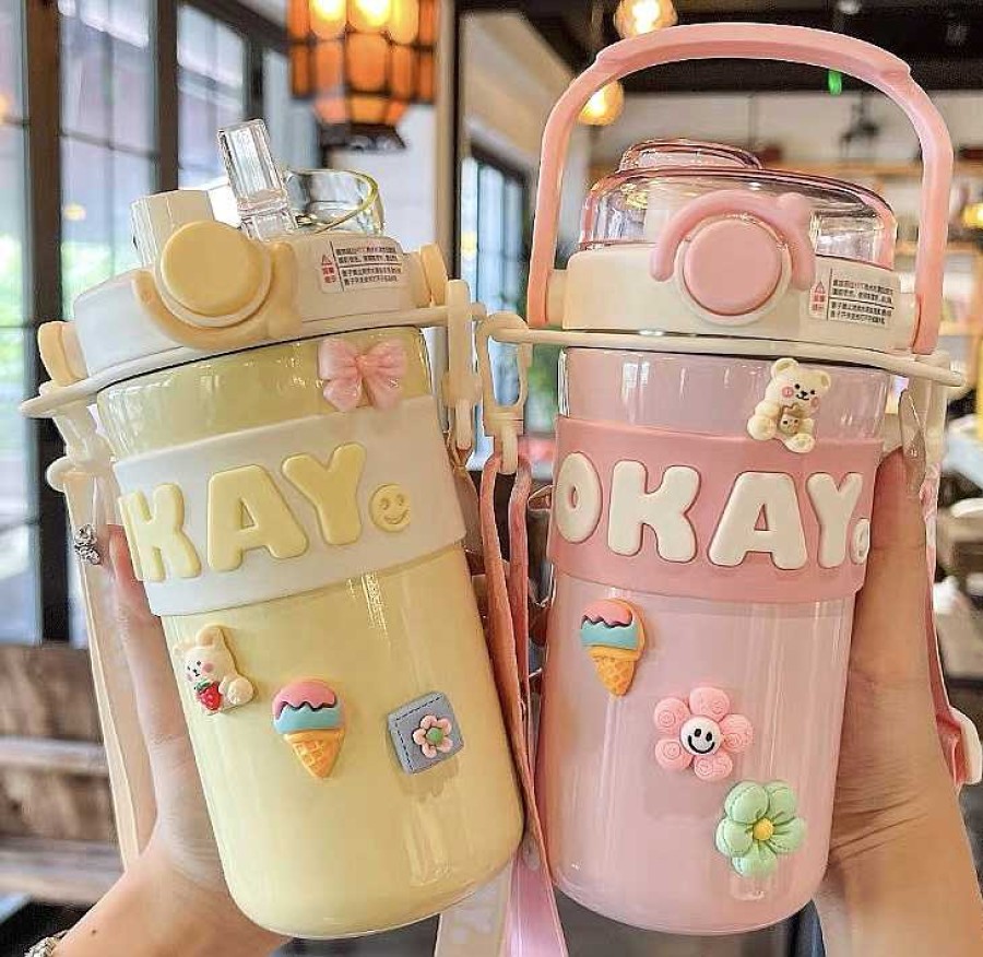 Bottles Kawaii Therapy | Kawaii Pastel Stainless Steel Flask (635Ml) Limited Edition