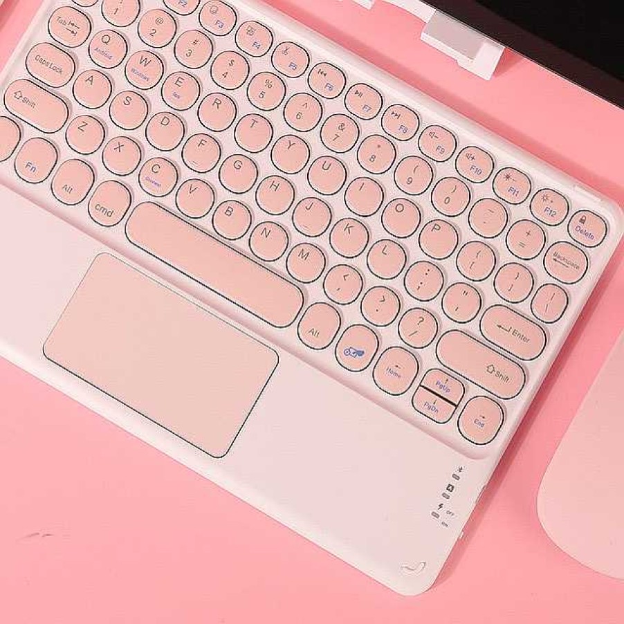 Accessories Kawaii Therapy | Kawaii Pastel Wireless Keyboard Mouse Set Limited Edition