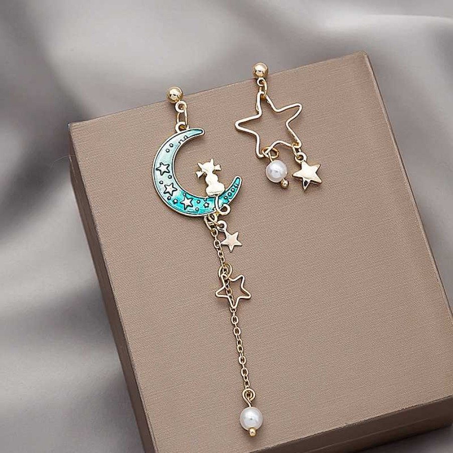 Accessories Kawaii Therapy | Kawaii Cat Galaxy Starry Earrings Limited Edition