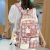 Bags Kawaii Therapy | Kawaii Japanese High School Plaid Backpack Limited Edition