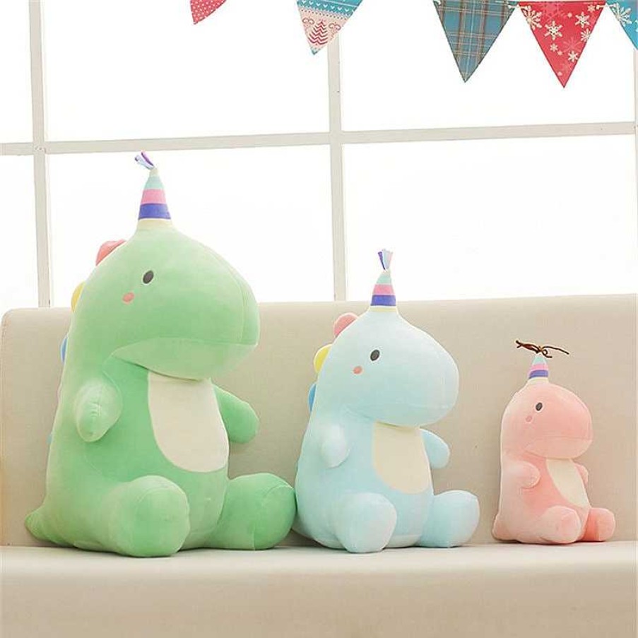 Plushies Kawaii Therapy | Kawaii Jumbo Pastel Birthday Dinosaur Plush (50Cm)