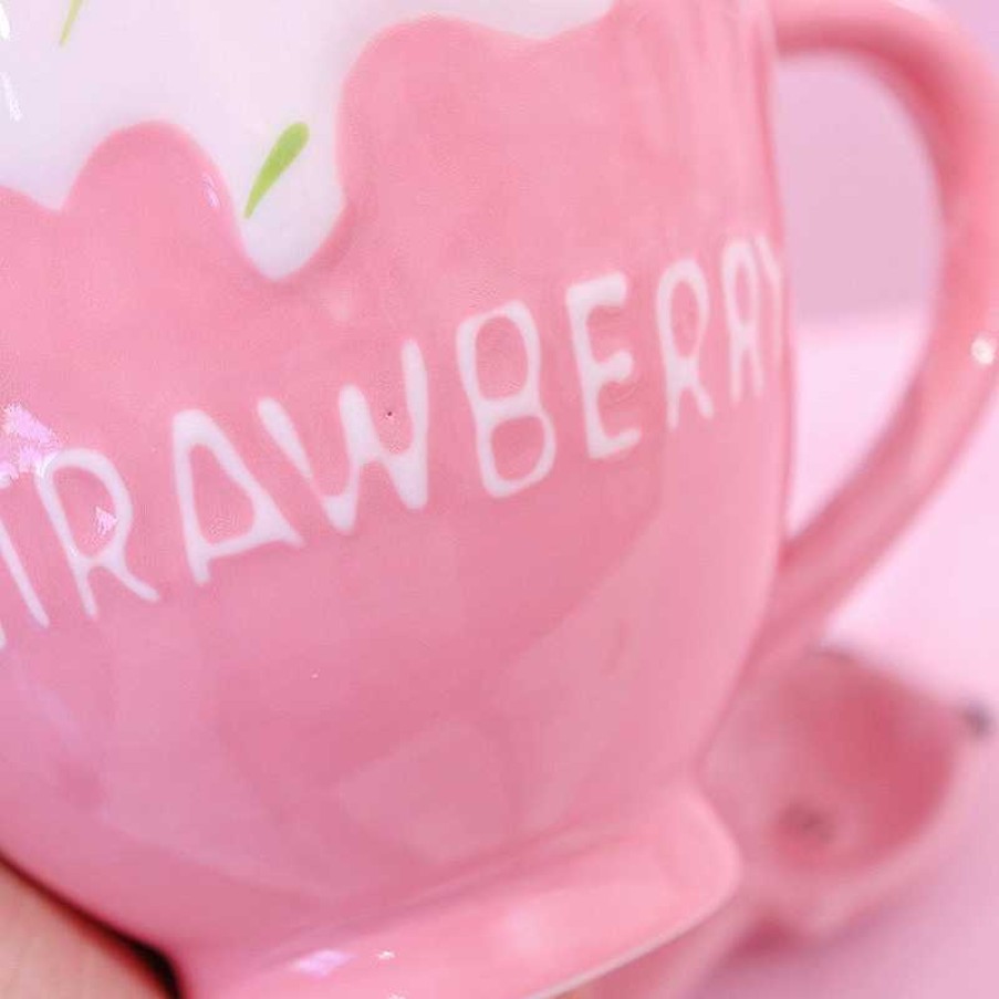 Bottles Kawaii Therapy | Kawaii Strawberry Ceramic Cup (400Ml) Limited Edition