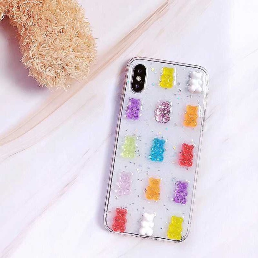 Accessories Kawaii Therapy | Kawaii Glitter Phone Case Bear