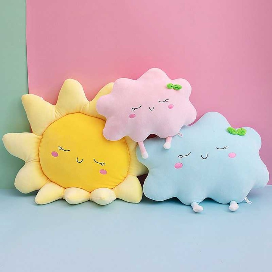 Plushies Kawaii Therapy | Kawaii Pastel Sunflower Cloud Plush