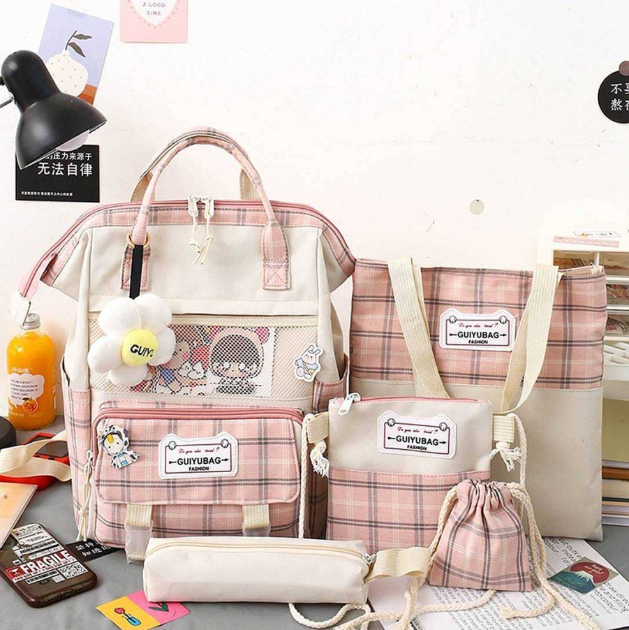 Bags Kawaii Therapy | Kawaii Harajuku Zipper Style Backpack Set Limited Edition