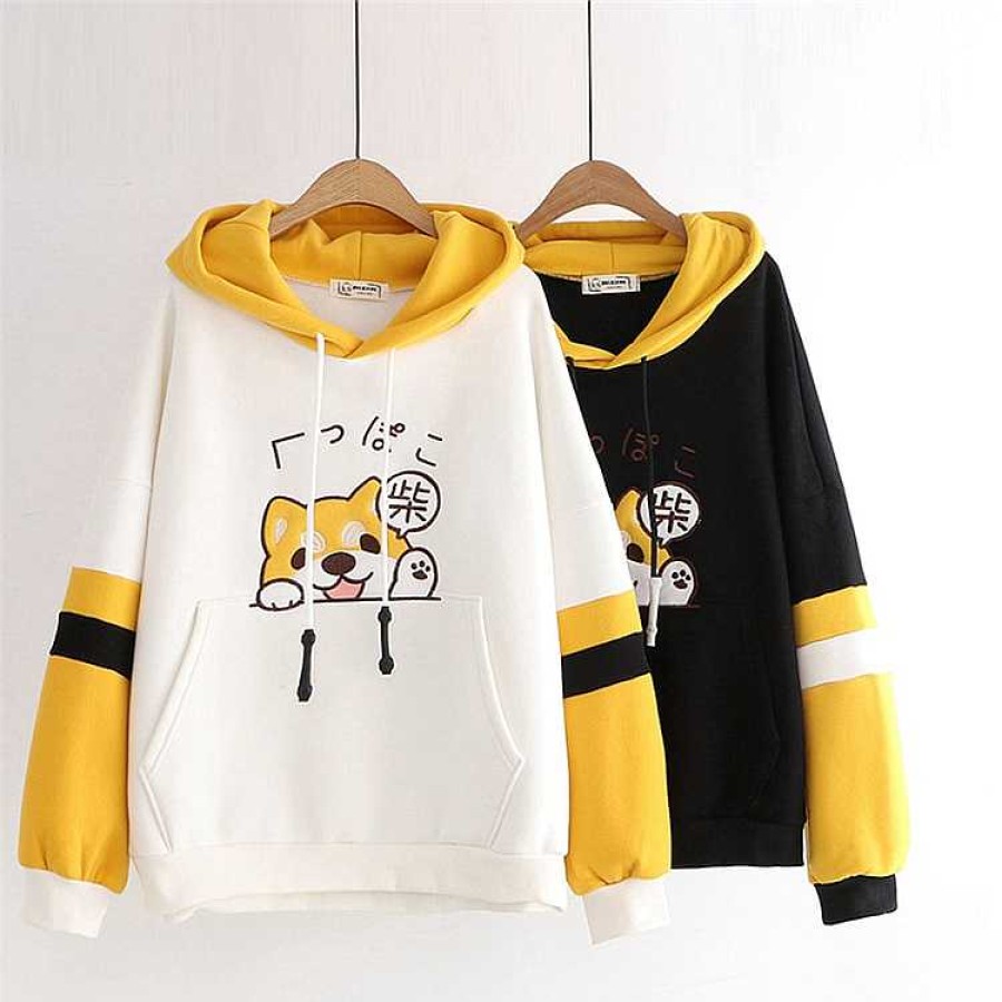 Clothing Kawaii Therapy | Kawaii Shiba Inu Harajuku Hoodie Limited Edition