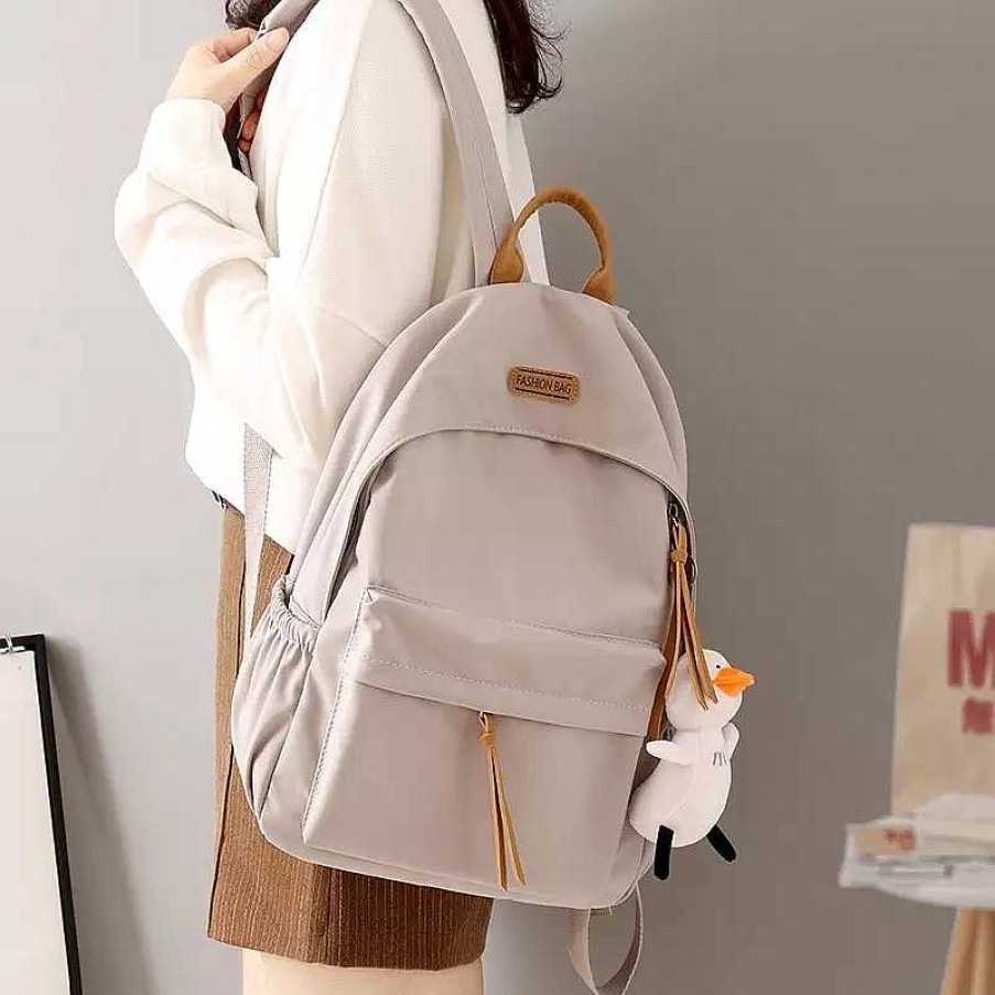 Bags Kawaii Therapy | Kawaii Solid Color Korea Style Canvas Backpack