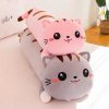 Plushies Kawaii Therapy | Kawaii Long Happy Cat Pillow Plush Xl (90Cm)