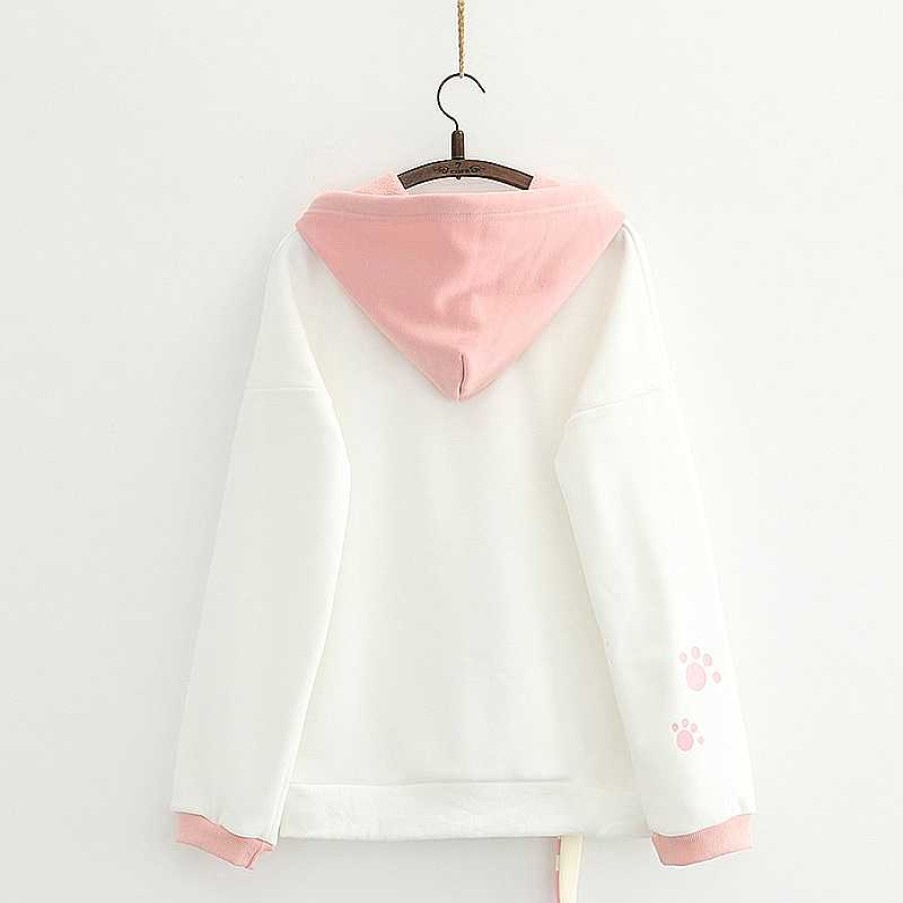 Clothing Kawaii Therapy | Kawaii Neko Cat Tail Harajuku Hoodie Limited Edition