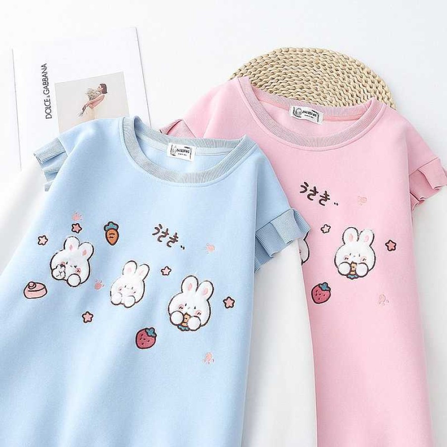 Clothing Kawaii Therapy | Kawaii Therapy Bunny Carrot Pastel Hoodie Limited Edition