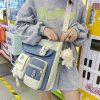 Bags Kawaii Therapy | Kawaii Harajuku Multipocket Canvas Sling Bag