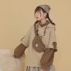 Clothing Kawaii Therapy | Kawaii Harajuku Style Bear Hoodie Special Edition Beige