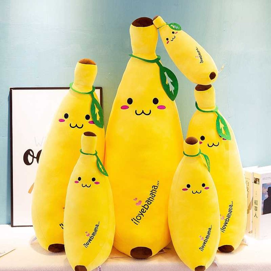 Plushies Kawaii Therapy | Kawaii Therapy Fruit Series Banana Plush Xl (65Cm) Yellow