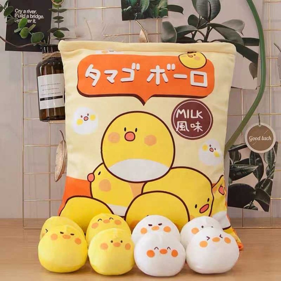 Plushies Kawaii Therapy | A Bag Of Kawaii Yellow Dolls Chick