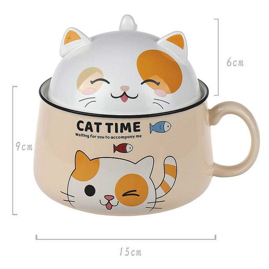 Bottles Kawaii Therapy | Kawaii Neko Cat Japanese Style Ceramic Bowl Limited Edition