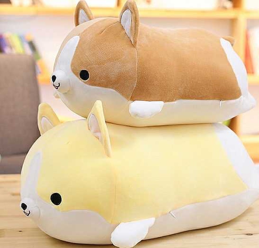 Plushies Kawaii Therapy | Kawaii Fat Corgi Plush Xl (50Cm) Large Edition