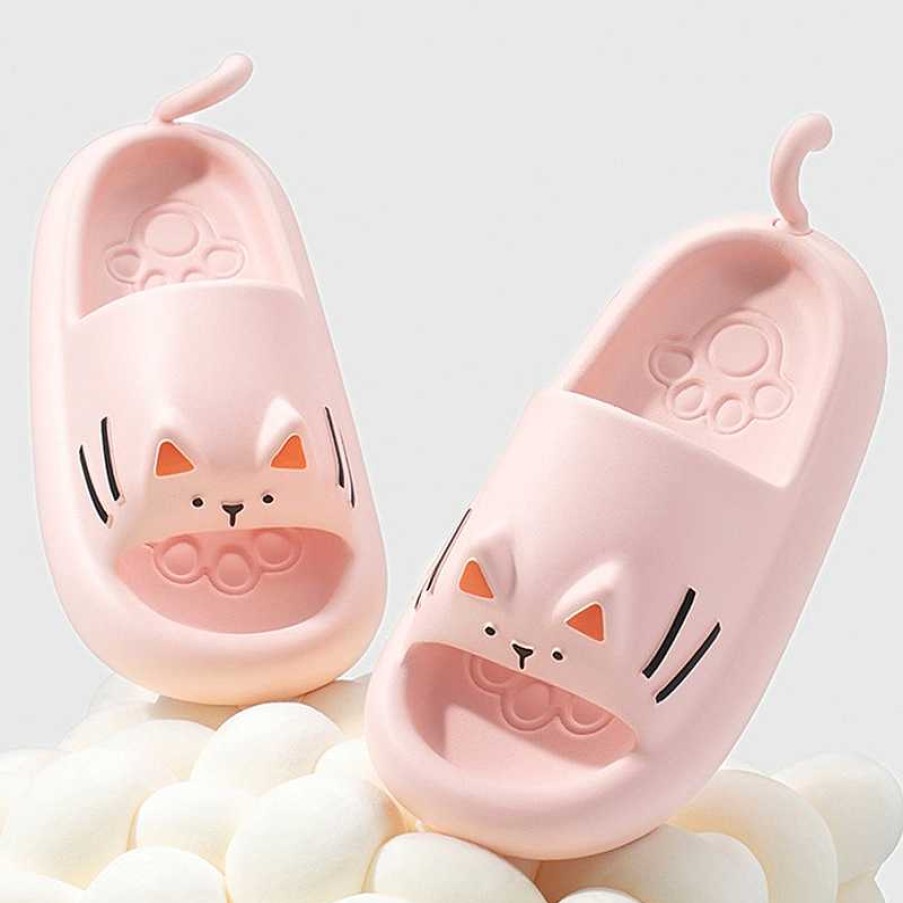 Accessories Kawaii Therapy | Kawaii Neko Cat Paw Harajuku Pastel Slippers