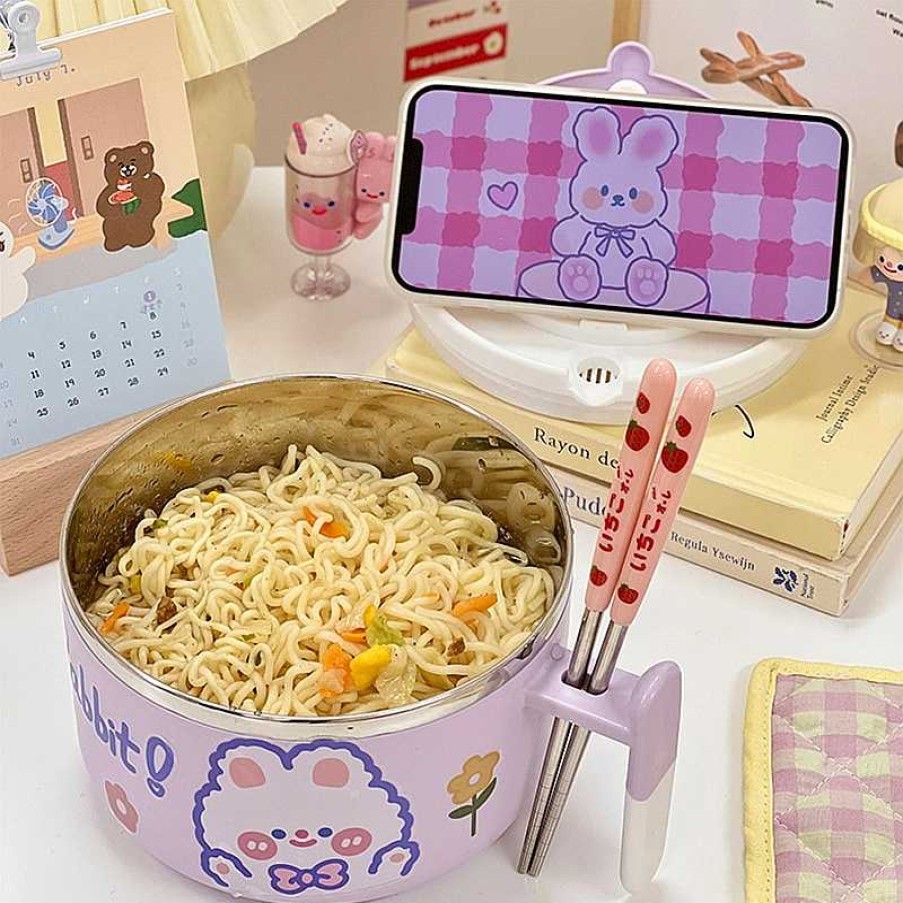 Bottles Kawaii Therapy | Kawaii Bunny Pastel Ramen Bowl Limited Edition