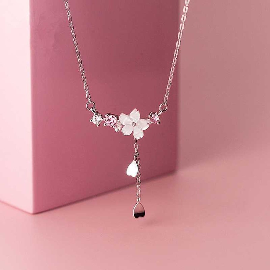 Accessories Kawaii Therapy | Kawaii Cherry Blossom Flower Necklace Limited Edition