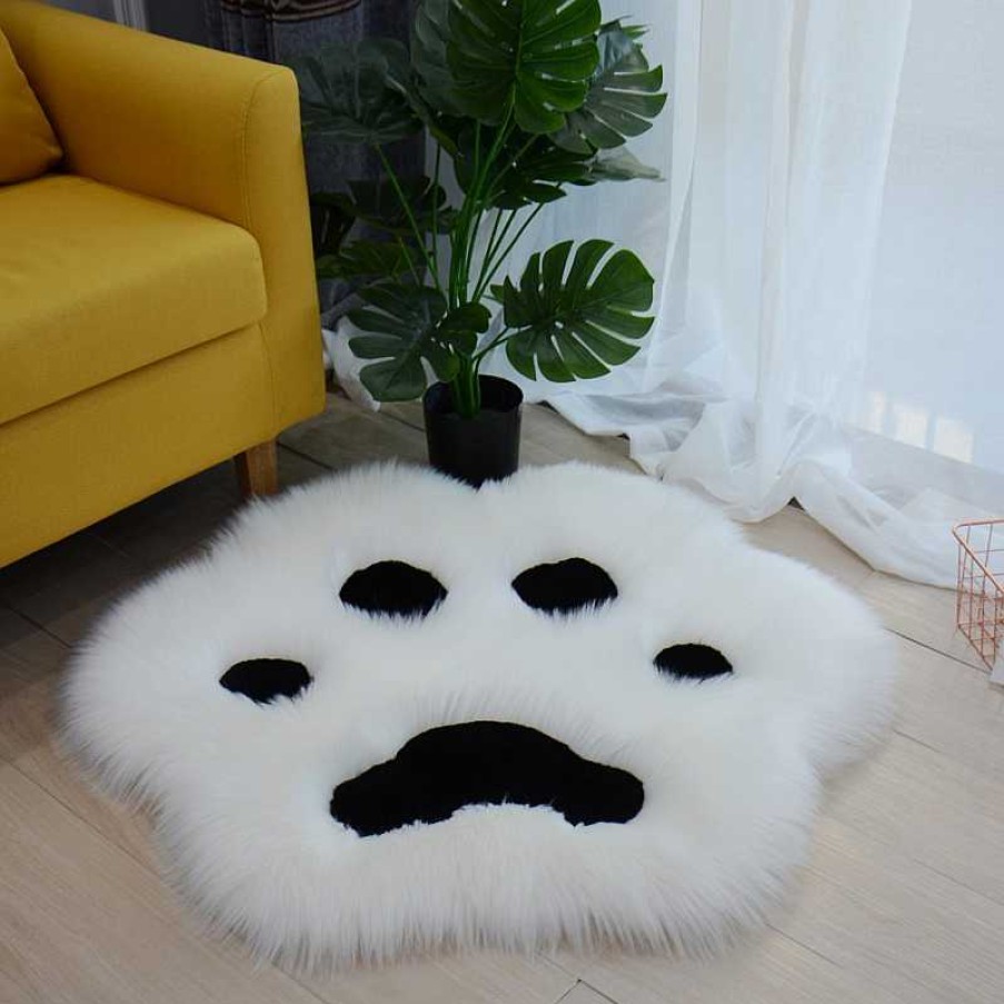 Accessories Kawaii Therapy | Kawaii Cat Paw Furry Floor Mat Limited Edition