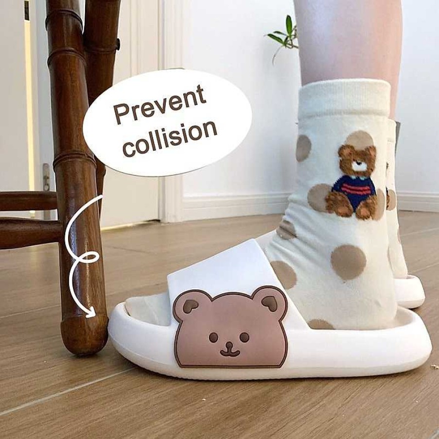 Accessories Kawaii Therapy | Kawaii Bear Pastel Slippers Limited Edition